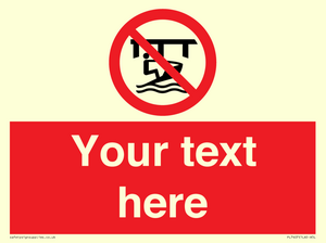 Custom Do not use watercraft in the vicinity of piers